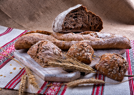 Bread and spikeletsの写真素材