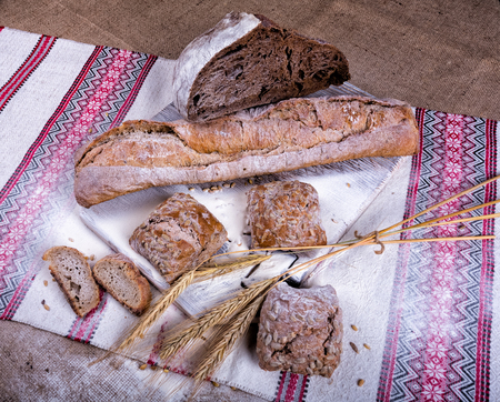 Bread and spikeletsの写真素材