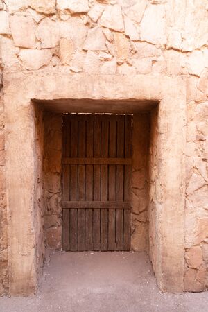 Ancient fortress tower in Tangier town, Moroccoの写真素材