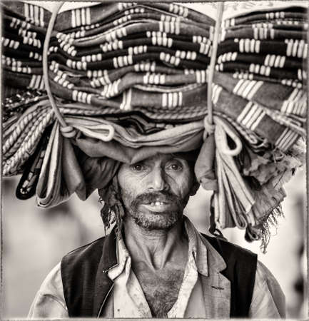 India street portraits Sweeper in Hyderabad, India Editorial photo shoot of street people of India November , 2020のeditorial素材