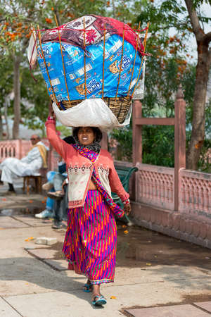 India street portraits Sweeper in Hyderabad, India Editorial photo shoot of street people of India November , 2020のeditorial素材