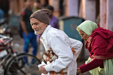 India street portraits Sweeper in Hyderabad, India Editorial photo shoot of street people of India November , 2020のeditorial素材