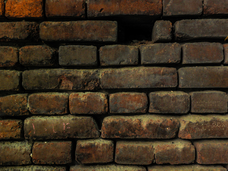 Old red brick wall as a architectural backgroundの写真素材