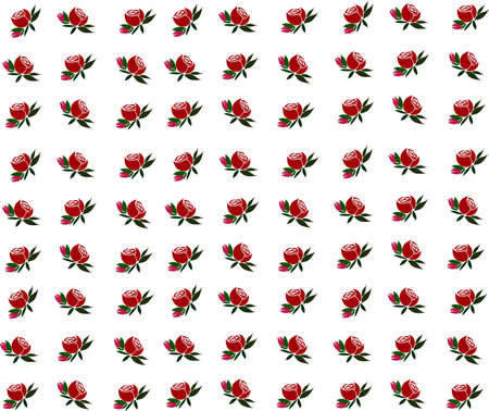 small roses pattern. small flower with green leavesのイラスト素材