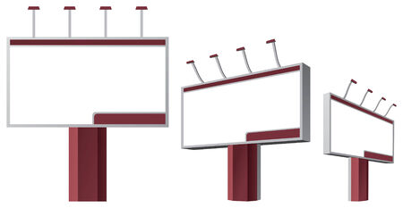 Illustration empty billboard on a white backgroundのイラスト素材