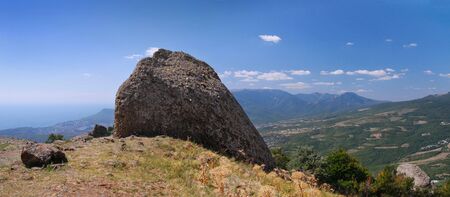 Mountain landscape in summer day. panaramaの写真素材