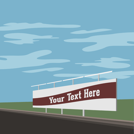 Outdoor advertising Stand Banner Shield Display on the Street. Vector Illustrationのイラスト素材