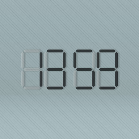Black digital Clock, clear and transparent Timer for your Designのイラスト素材