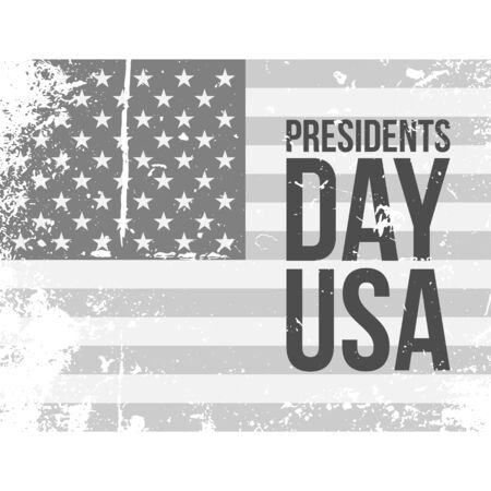 Presidents Day USA Text on grunge Flag Backgroundのイラスト素材