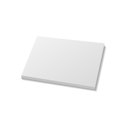 Stack of Paper. Realistic Mockup Template on white Background. Illustrationのイラスト素材