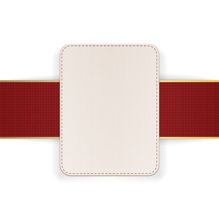 Festive Poster with red Ribbon. Vector Illustrationのイラスト素材