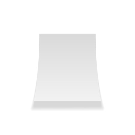 Curved paper Sheet realistic Template. Vector Illustrationのイラスト素材