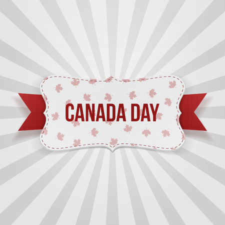 Canada Day realistic national Badge. Vector Illustrationのイラスト素材