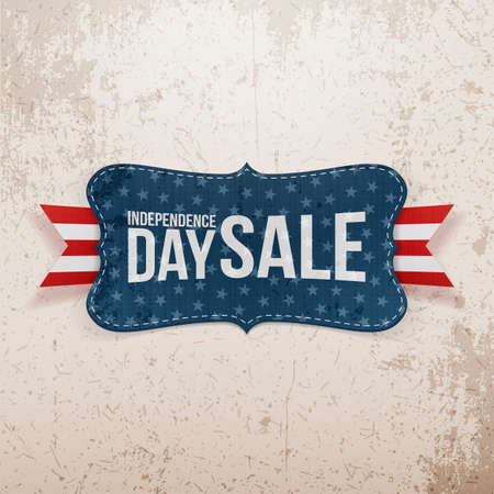 Independence Day Sale patriotic Emblem. Vector Illustrationのイラスト素材