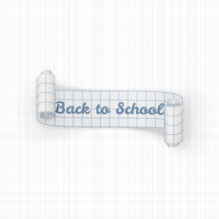 Back to School paper festive Ribbon. Vector Illustration.のイラスト素材