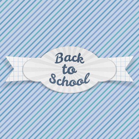 Back to School Sale festive Emblem with Text. Vector Illustrationのイラスト素材