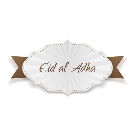 Eid al-Adha greeting paper Banner. Vector Illustrationのイラスト素材