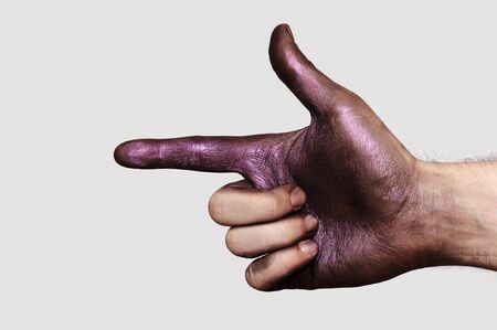 Hand showing Directionの写真素材