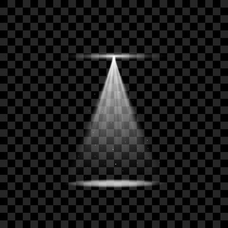 White Spotlight with Sparkles and Glowingのイラスト素材