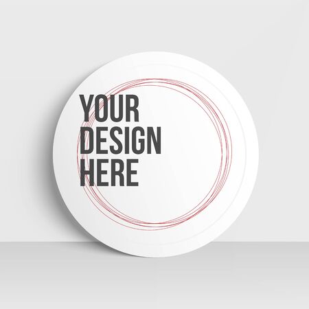 Realistic vector Circle Mockupのイラスト素材