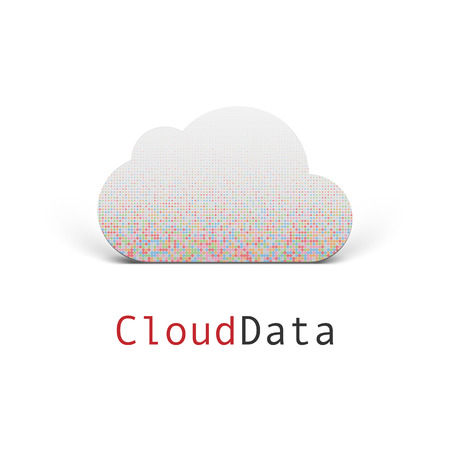 Cloud Data modern vector Label Designのイラスト素材
