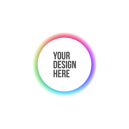 Circle Banner with Rainbow Colorsのイラスト素材