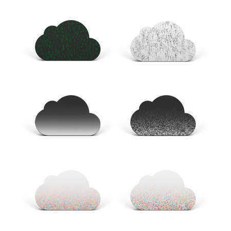 Cloud App Icons Set for Technology Companyのイラスト素材