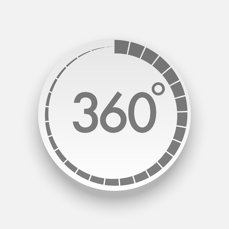Realistic 360 Degrees Button for Web Designのイラスト素材