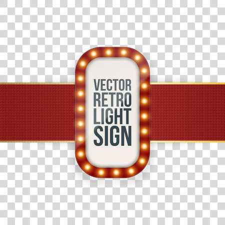 Advertising Banner realistic Template with Lampsのイラスト素材