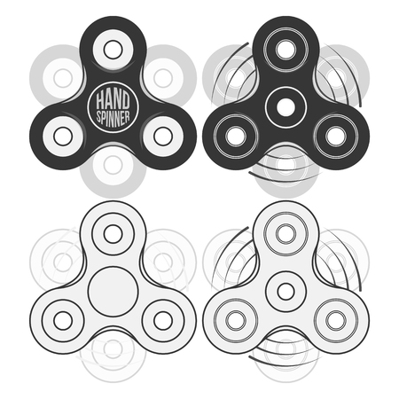 Fidget Spinner Banners, Labels or Badges Setのイラスト素材
