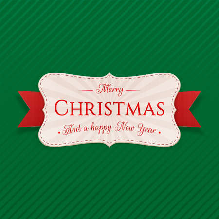 Realistic decorative Merry Christmas Tagのイラスト素材