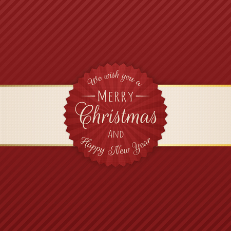 Vector Merry Christmas greeting Emblemのイラスト素材