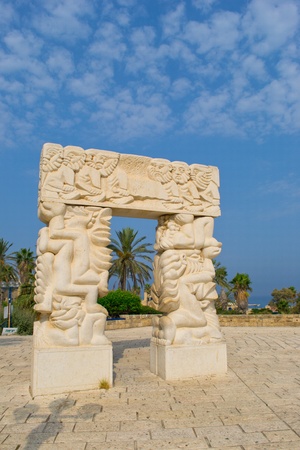Statue in Jaffa ,Jacobの写真素材