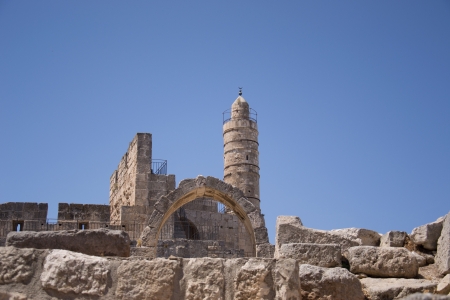 Tower Of David, in Jerusalem old cityのeditorial素材
