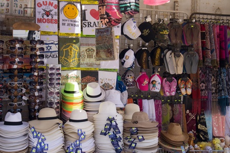 Tourist shop in the market of the old city of Jerusalemのeditorial素材