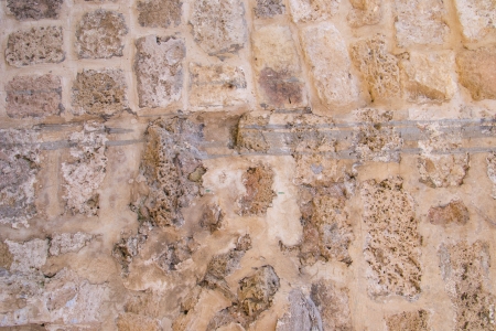 Ancient concrete wall background ,Jaffa,Israelの写真素材