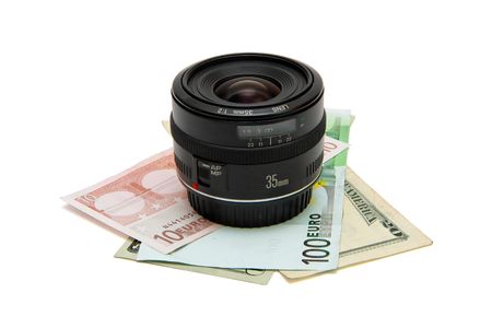 Conceptual of money that can be earned with photographyの写真素材