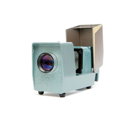Vintage side projector shallow DOF isolatedの写真素材