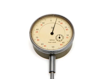 Vintage Soviet-made medical manometer low angle view isolated の写真素材