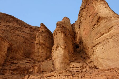 Solomon pillars rock in Timna national desert park in Israel の写真素材