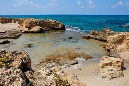 Scenic sea coast lagoon landscapeの写真素材