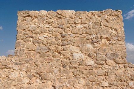 Wall of ancient fortress towerの写真素材