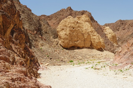 Scenic rocks in the desert canyon, Israelの写真素材