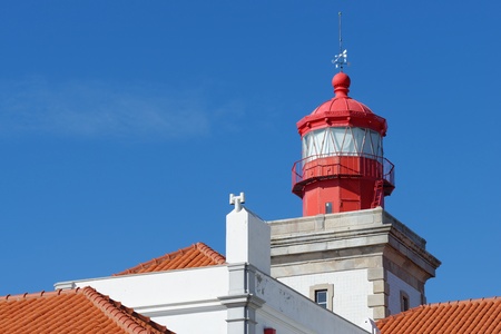 Lighthouse top in Cabo Da Roca, Portugal. Cabo da Roca is the most westerly point of the Europe mainlandの写真素材