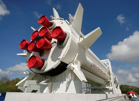 FLORIDA, USA - October 2017: The Saturn 1B American launch vehicle at The John F. Kennedy Space Centerのeditorial素材