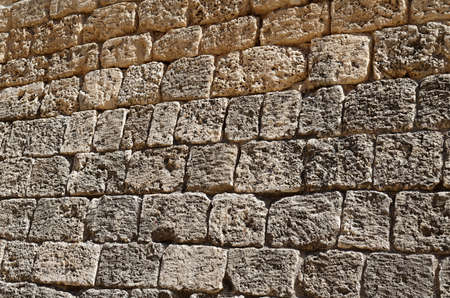 Ancient stone wall textureの写真素材