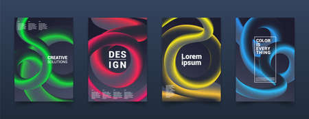 Minimal abstract gradient coversの写真素材