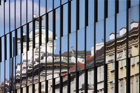 Abstract industrial windows background