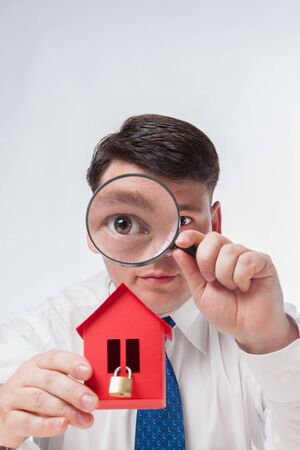 Real estate concept on a white background selective focusの写真素材