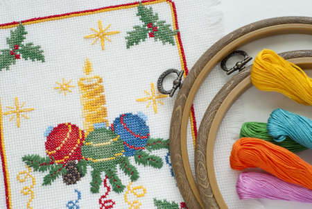 christmas embroidery a cross